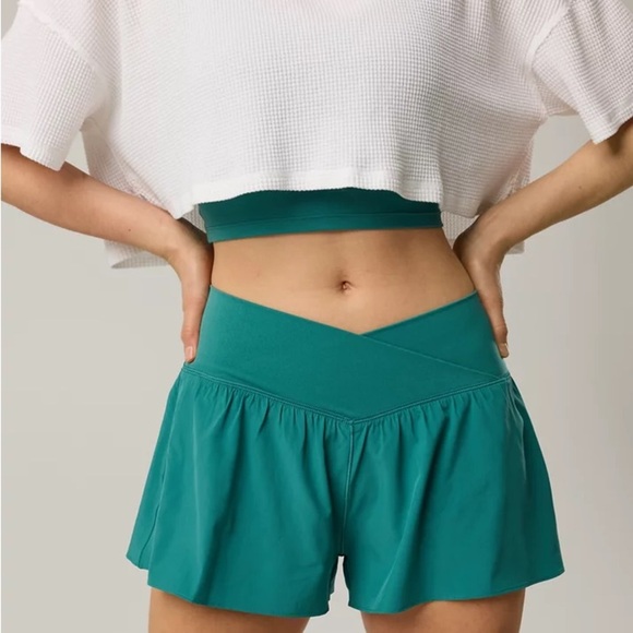 aerie Pants - Aerie Teal Women's crossover shorts